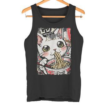 Cat Ramen Noodle Japanese Anime Manga Ramen Kawaii Cat Tank Top - Geschenkecke