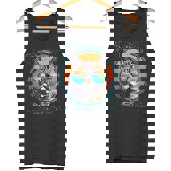 Cat Wearing Polarized Sunglasses Cat Tank Top Tank Top - Monsterry