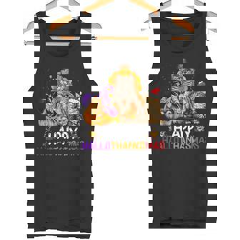 Cats Halloween And Merry Christmas Happy Hallothanksmas Tank Top - Monsterry