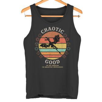 Chaotic Good RPG Player Gamer Tank Top - Monsterry