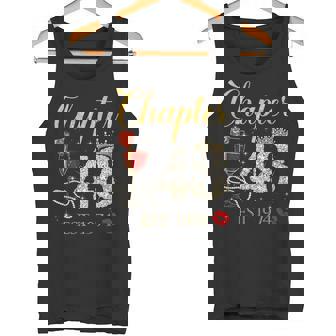 Chapter 48 Years EST 1974 48th Birthday Red Rose Wine Crown Tank Top - Monsterry