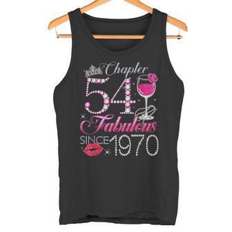 Chapter 54 Fabulous Since 1970 54th Birthday Queen Diamond Tank Top - Monsterry