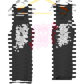 Chat Pink Doux Lait Aux Fraises Kawaii Anime Otaku Débardeur e - Cadeauxyz