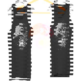 Cherry Blossom Taoism Yin Yang On Zen Taijitu Yin Yang Tank Top - Monsterry