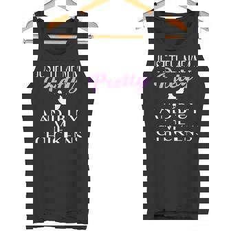 Chicken Lady T Shirt Tell Me I'm Pretty And Buy Me Chickens Tank Top - Monsterry