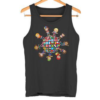 Children's From Different Countries And Nations Flags World Tank Top - Geschenkecke