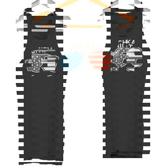 Chilkat AK Vintage US Flag Sunglasses Tank Top - Monsterry