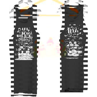 Chillin With My Snowmies Christmas Snow Fun 2024 Tank Top - Monsterry