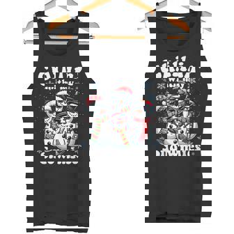 Chillin With My Snowmies Snowman Christmas Matching Tank Top - Monsterry