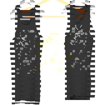 Chinese New Year Costume Calligraphy Flower Flowers Tank Top - Monsterry