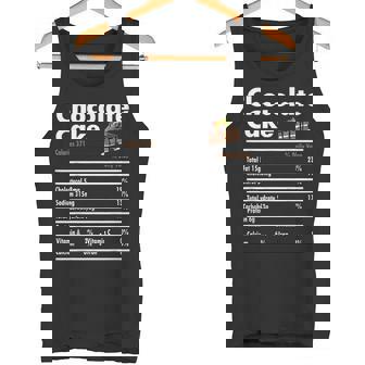 Chocolate Cake Nutrition Fact Chocolate Cake Lovers Tank Top - Monsterry