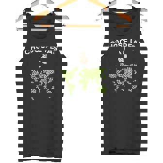 Choose Peas World Peace On Earth Pun Tank Top Tank Top - Monsterry