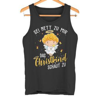 Christkind Schaut Zu Christmas Night Holiday Evening Tank Top - Geschenkecke