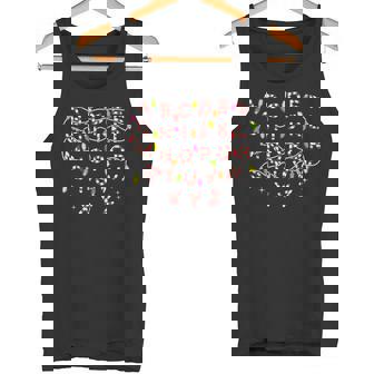 Christmas Alphabet Candy Cane Teachers Students Xmas Teacher Tank Top - Monsterry