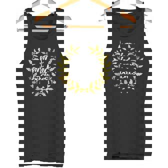 CHRISTMAS Gold Golden Wreath Ho Bitches Xmas Tank Top - Monsterry