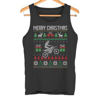 Christmas Jumper Motocross Dirt Bike Racing Christmas Sports Ugly Tank Top - Geschenkecke