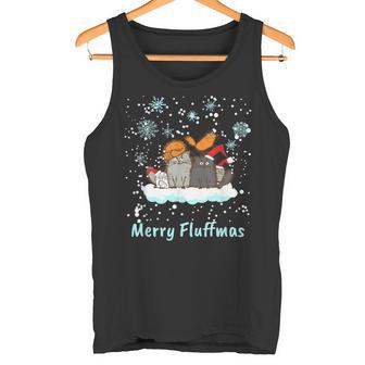 Christmas I Merry Fluffmas I Christmas Cats Cat Tank Top - Geschenkecke