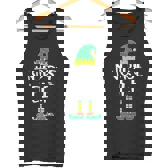 Christmas Nurse Elf Holiday Party Work RN NP Tank Top Tank Top - Monsterry