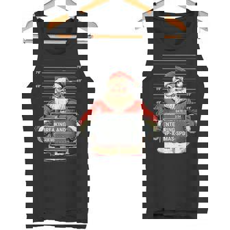 Christmas Santa Claus Mugshot Tank Top - Monsterry