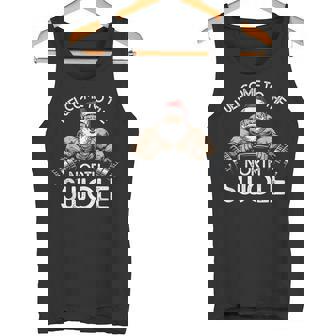 Christmas Shirt North Swole Santa Claus Exercise Gym Tank Top - Monsterry
