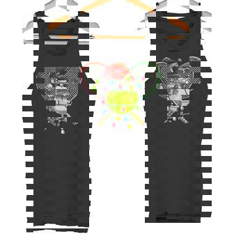 Christmas Tennis Xmas Christmas Tree Lights Tennis Player Tank Top - Monsterry