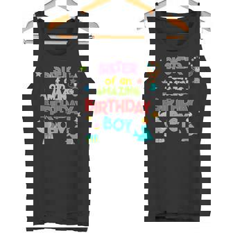 Circus Birthday Sister Of An Amazing Birthday Boy Tank Top - Monsterry