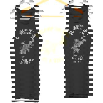 Clamp The Can Be A Man Skeleton Gun Tank Top - Monsterry