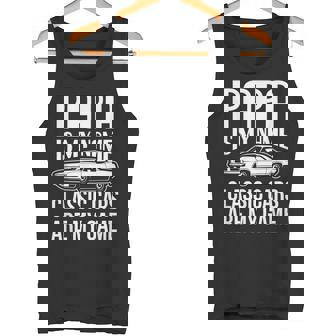 Classic Cars Papa Is My Name Father's Day Tank Top - Monsterry