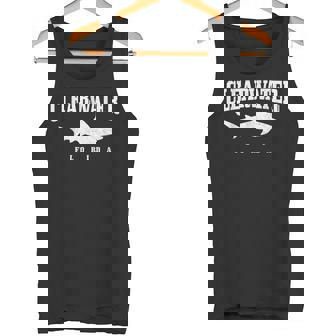 Clearwater Beach Florida Shark Scuba Diving Vintage Tank Top - Monsterry