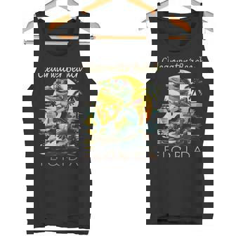Clearwater Beach Florida Vacation Cute Alligator Souvenir Tank Top - Monsterry