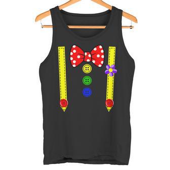 Clown Costume Group Costumes Carnival With Braces Bow Tie Tank Top - Geschenkecke