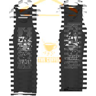 The Coffee Drinker Tarot Card Reading Occult Dark Magic Tank Top - Monsterry