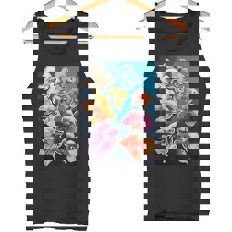 Colorful Betta Fish Bright And Unique Fish Art Tank Top - Monsterry