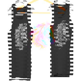 Colorful Connemara Pony Horse Lover Splash Art Tank Top - Monsterry