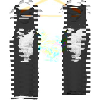 Colorful Splash Silkie Chicken Tank Top - Monsterry