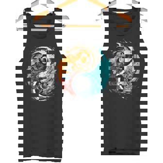 Colorful Taoism Yin Yang Splash On Zen Taijitu Yin Yang Tank Top - Monsterry