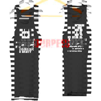 Comí Burpees Para El Entrenamiento Divertido Del Desayuno Sin Mangas Camiseta sin mangas - Regaloses