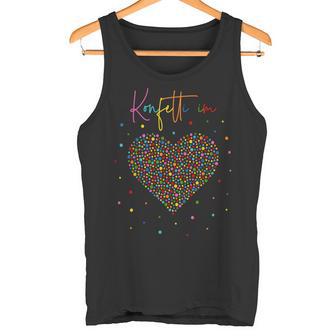 Confetti Heart Fancy Dress Costume Carnival Confetti In Heart Tank Top - Geschenkecke