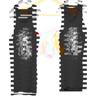 Connemara Pony Horse Lover Colorful Splash Art Tank Top Tank Top - Monsterry