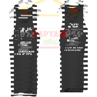 Container Ship Captain Pun Cargo Seafearing Boxship Tank Top - Monsterry