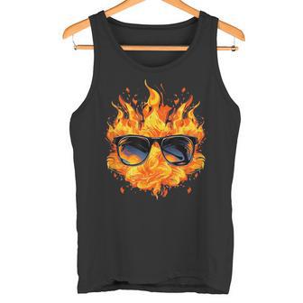 Cool Fire And Flames Glasses Tank Top - Geschenkecke