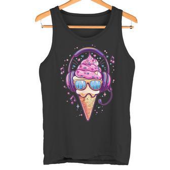 Cool Ice Cream With Sunglasses I Ice Cream Tank Top - Geschenkecke