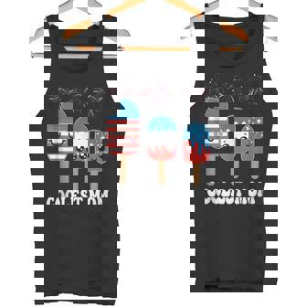 Coolest Mom Popsicle 4th Of July Ice Cream Summer USA Flag Tank Top Tank Top - Monsterry