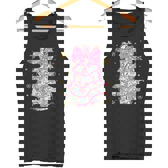 Coquette Bow Cake Tree Snowflake Christmas Xmas Snow Pajamas Tank Top - Monsterry