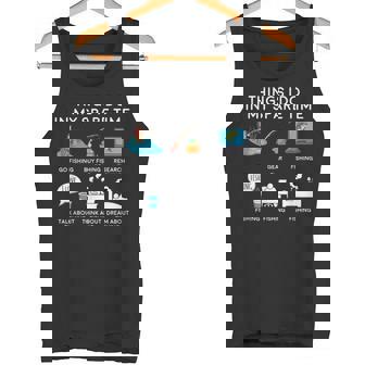 Cosas Que Hago En Mi Tiempo Libre Pesca Camiseta sin mangas - Regaloses