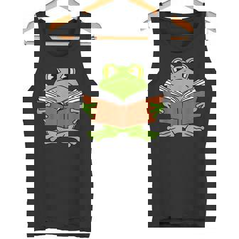 Cottagecore Frog Reading Book Aesthetic Farmcore Tank Top - Monsterry