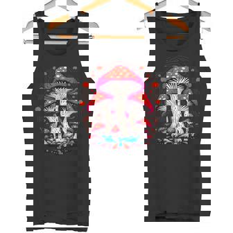 Cottagecore Fungi Red Mushroom Lover Vegetable Mycology Tank Top - Monsterry