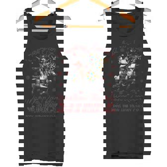 Cowboy Santa's Western RodeoChristmas Santa Claus With Guns Tank Top - Monsterry