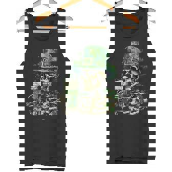 Crâne Squelette Buvant De La Bière Morte À L'intérieur De La Saint-Patrick Débardeur e - Cadeauxyz