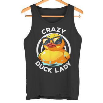 Crazy Duck Lady Cute Duck Mom Duck Owner I Love Ducks Tank Top - Monsterry